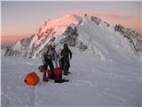 Mont Blanc du Tacul Priprave na vzlet (Tacul 4260m)